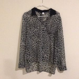 Sheer Leopard Shirt